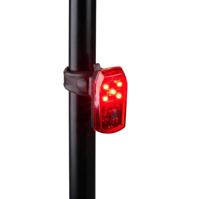 Фонарь велосипедный задний Dunlop 5 LED функция STOP K-Mark (8711252332406)