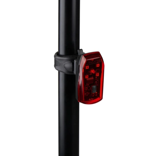 Фонарь велосипедный задний Dunlop 5 LED функция STOP K-Mark (8711252332406)