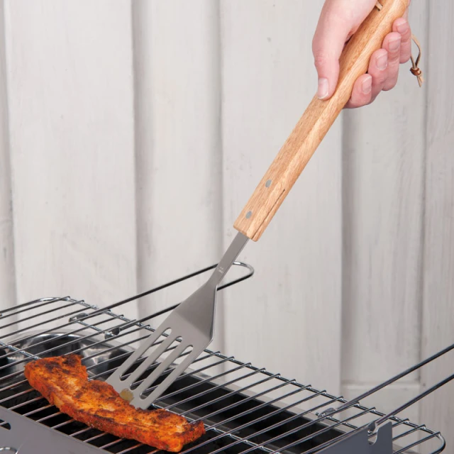 Шпатула для барбекю BBQ з дубовою ручкою 41 см (8711252347714)