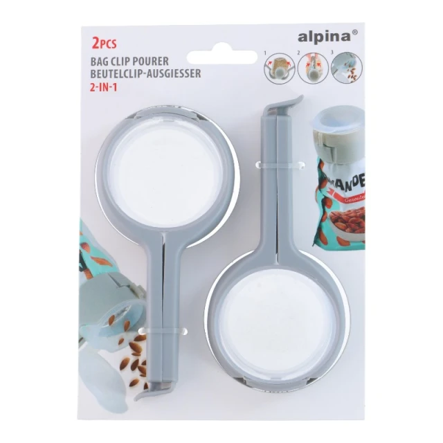 Клипсы Alpina 2в1 для пакетов с дозатором 2 шт (871125242134)