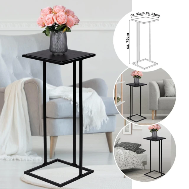 Столик приставний Arti Casa 75 cm Black (8711252474595)
