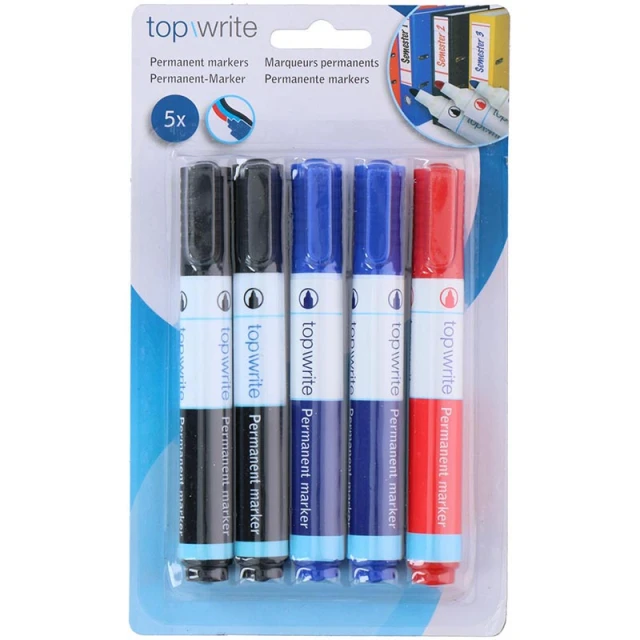 Набор маркеров перманентных Topwrite 5 шт. (8711252985749)