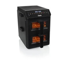 Аерогриль Princess Double Stack 11,2 л 3000 Вт з подвійними кошиками Black (8711658523262)