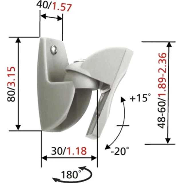 Кріплення для колонок Vogels VLB500 настінне Silver (8712285314209)