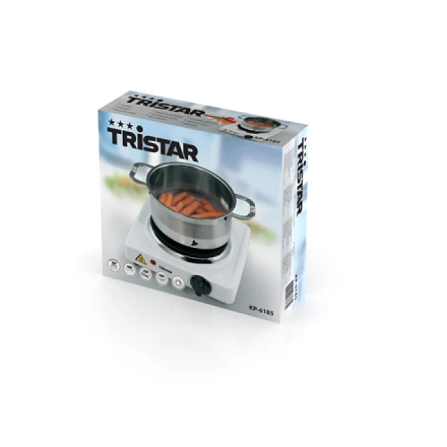 Электроплитка Tristar KP-6185 1 конфорка Black White (8713016061850)