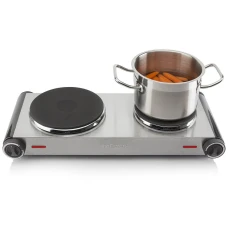 Електроплитка Tristar KP-6248 2 конфорки 2500 Вт Stainless Steel Black (8713016062482)