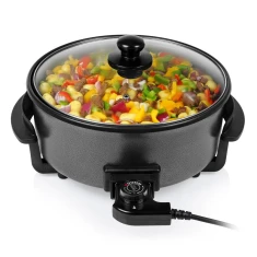 Сковорода Tristar PZ-9135 електрична зі скляною кришкою 30 см 1500 Вт Black (8713016088864)