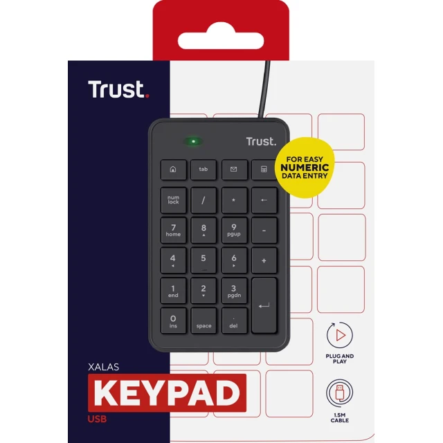 Цифрова клавіатура Trust Xalas USB (8713439222210)