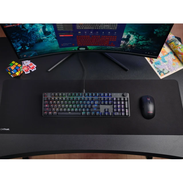 Клавіатура Trust GXT 866 Torix ігрова бездротова US розкладка (8713439249101)