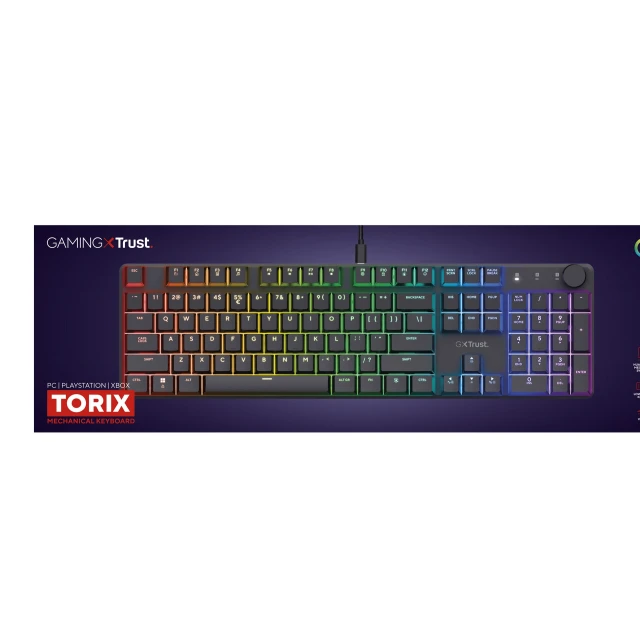 Клавіатура Trust GXT 866 Torix ігрова бездротова US розкладка (8713439249101)