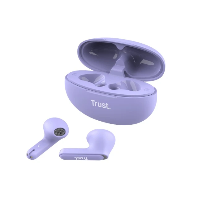 Навушники TWS бездротові Trust Yavi Bluetooth ENC Purple (25299)