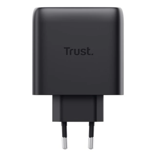 Мережевий зарядний пристрій Trust Maxo GaN 65 Вт 2x USB-C Black (8713439255256)