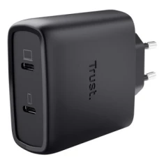 Мережевий зарядний пристрій Trust Maxo GaN 65 Вт 2x USB-C Black (8713439255256)