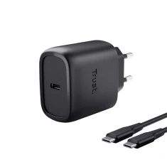 Мережевий зарядний пристрій Trust Maxo GaN USB-C 45 Вт для пристроїв Samsung (8713439257229)