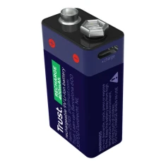 Акумуляторна батарейка Trust 9V з зарядкою через USB-C (8713439257458)