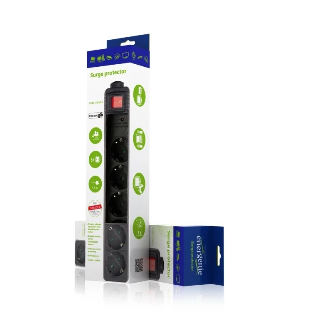Мережевий фільтр EnerGenie SPG5-C-10 5 розеток 3 м Black (8716309065504)
