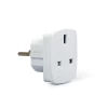 Адаптер Gembird A-AC-UKEU-001 UK на EU Schuko 7.5 А White (8716309079358)