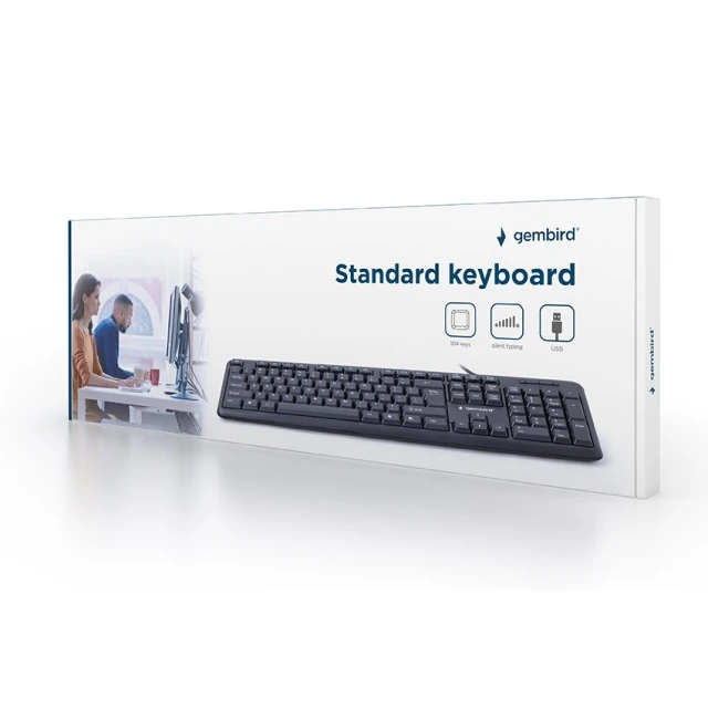 Клавіатура Gembird KB-U-103-RU US розкладка Black (8716309083997)
