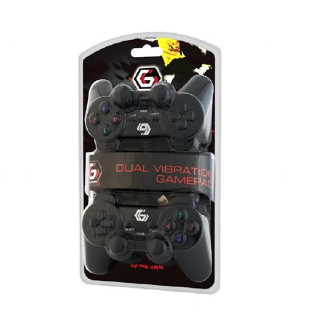 Геймпад Gembird JPD-UDV2-01 подвійна вібрація USB Black (8716309087612)