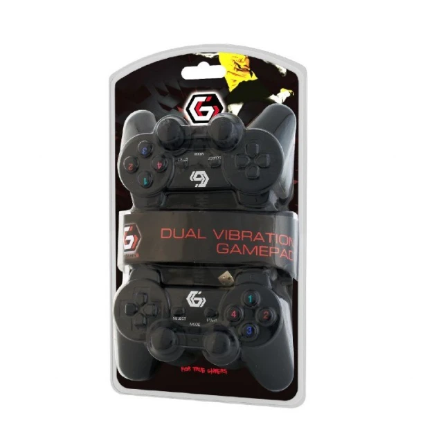 Геймпад Gembird JPD-UDV2-01 подвійна вібрація USB Black (8716309087612)