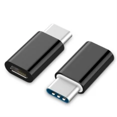 Адаптер Gembird USB Type-C (M) на Micro-USB (F) Black (8716309095426)