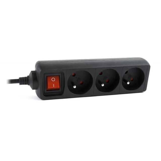 Подовжувач живлення EnerGenie EG-PSU3F-01 3 x Type E 10A 0,6 м Black (8716309096621)
