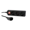 Подовжувач живлення EnerGenie EG-PSU3F-01 3 x Type E 10A 0,6 м Black (8716309096621)