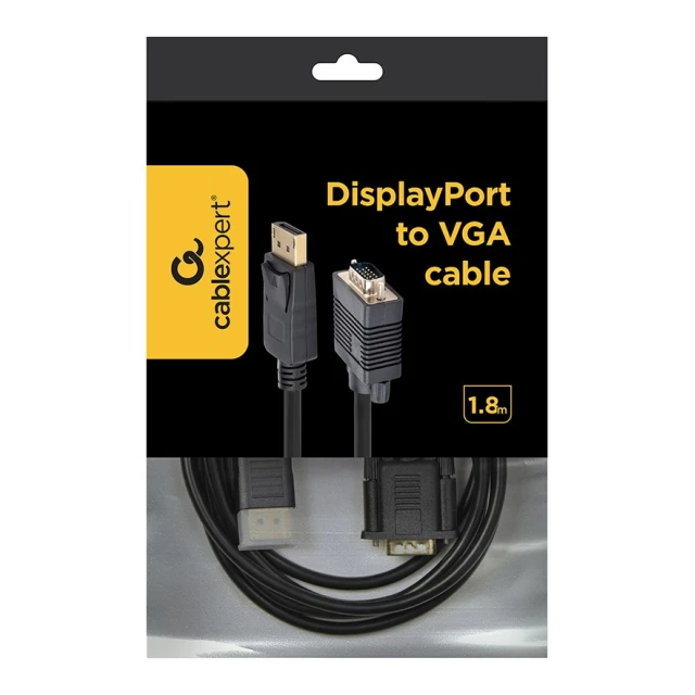 Кабель Gembird CCP-DPM-VGAM-6 DisplayPort M — VGA M 1.8 м Black (8716309098441)