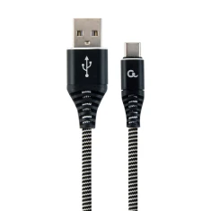 Кабель Cablexpert USB Type-C Premium бавовняна оплетка 1 м (CC-USB2B-AMCM-1M-BW)