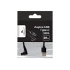 Кабель Gembird CC-USB2-AMCML-0.2M USB Type A M — USB Type C M угловой 0,2 м Black (8716309117760)