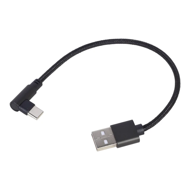 Кабель Gembird CC-USB2-AMCML-0.2M USB Type A M — USB Type C M угловой 0,2 м Black (8716309117760)