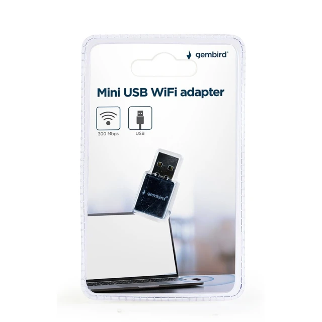 Бездротовий Gembird USB Wi-Fi адаптер 300 Mbps (8716309119634)