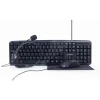 Комплект клавіатура + миша Gembird KBS-UO4-01 дротовий 4 в 1 US розкладка Black (8716309120524)