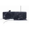 Комплект клавіатура + миша Gembird KBS-UO4-01 дротовий 4 в 1 US розкладка Black (8716309120524)