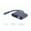 Перехідник Gembird USB Type-C – HDMI + VGA Gray (8716309121347)