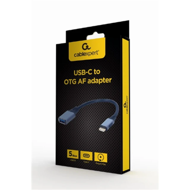 Адаптер Cablexpert USB-C to USB-A OTG Grey (8716309121392)