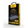 Мультиадаптер Gembird USB Type-C 7 в 1 (USB Hub 3.0, HDMI, VGA, PD, Card Reader, Audio) Gray (8716309121477)