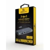 Мультиадаптер Gembird USB Type-C 7 в 1 (USB Hub 3.0, HDMI, VGA, PD, Card Reader, Audio) Gray (8716309121477)