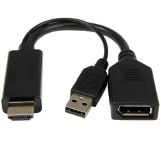 Адаптер Cablexpert HDMI to DisplayPort 4K 0.1 м Black (A-HDMIM-DPF-01)