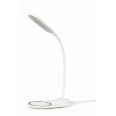 Настільна лампа Gembird TA-WPC10-LED-01-W з бездротовим зарядним пристроєм White (8716309125994)