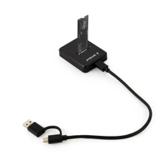 Док-станція Gembird для M.2 SATA і NVMe SSD Black (8716309127028)
