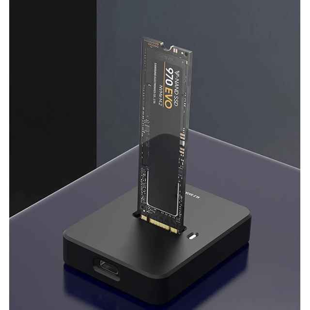 Док-станція Gembird для M.2 SATA і NVMe SSD Black (8716309127028)