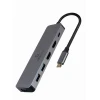 Мультиадаптер Gembird USB Type-C 3 в 1 (USB Hub, HDMI, PD 100W) Silver (8716309127080)