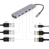 Мультиадаптер Gembird USB Type-C 3 в 1 (USB Hub, HDMI, PD 100W) Silver (8716309127080)