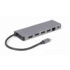 Мультиадаптер Gembird USB Type-C 5 в 1 (USB Hub, HDMI, Card Reader, LAN, PD 100W) (8716309127097)