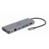 Мультиадаптер Gembird USB Type-C 5 в 1 (USB Hub, HDMI, Card Reader, LAN, PD 100W) (8716309127097)