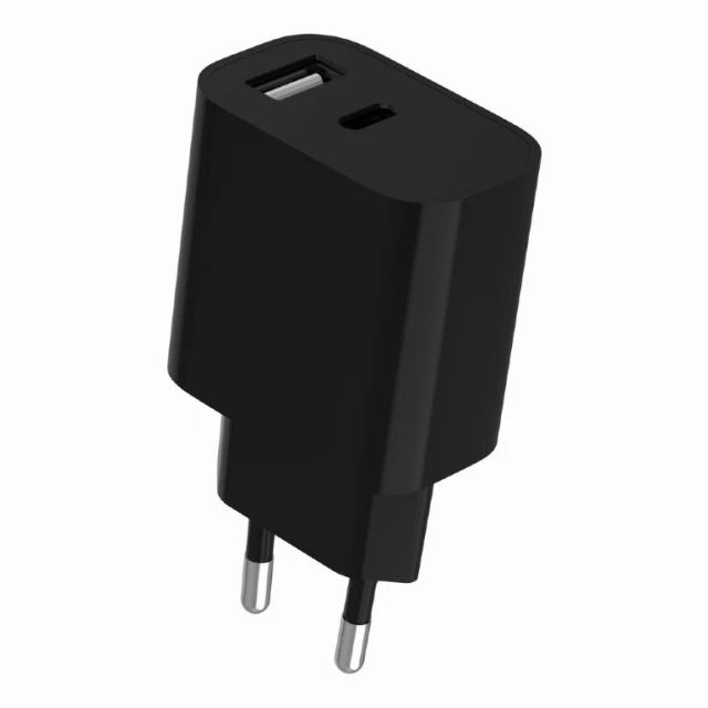 Мережевий зарядний пристрій Gembird 2.4 А USB-A USB-C (8716309130547)
