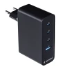 Мережевий зарядний пристрій Gembird 100 Вт PD GaN 3x USB-A 1x USB-C з дисплеєм LCD Black (8716309133869)