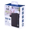 Мережевий зарядний пристрій Gembird 100 Вт PD GaN 3x USB-A 1x USB-C з дисплеєм LCD Black (8716309133869)
