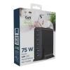 Сетевое зарядное устройство Gembird 75 Вт PD GaN 2x USB-A 4x USB-C Black (8716309133876)